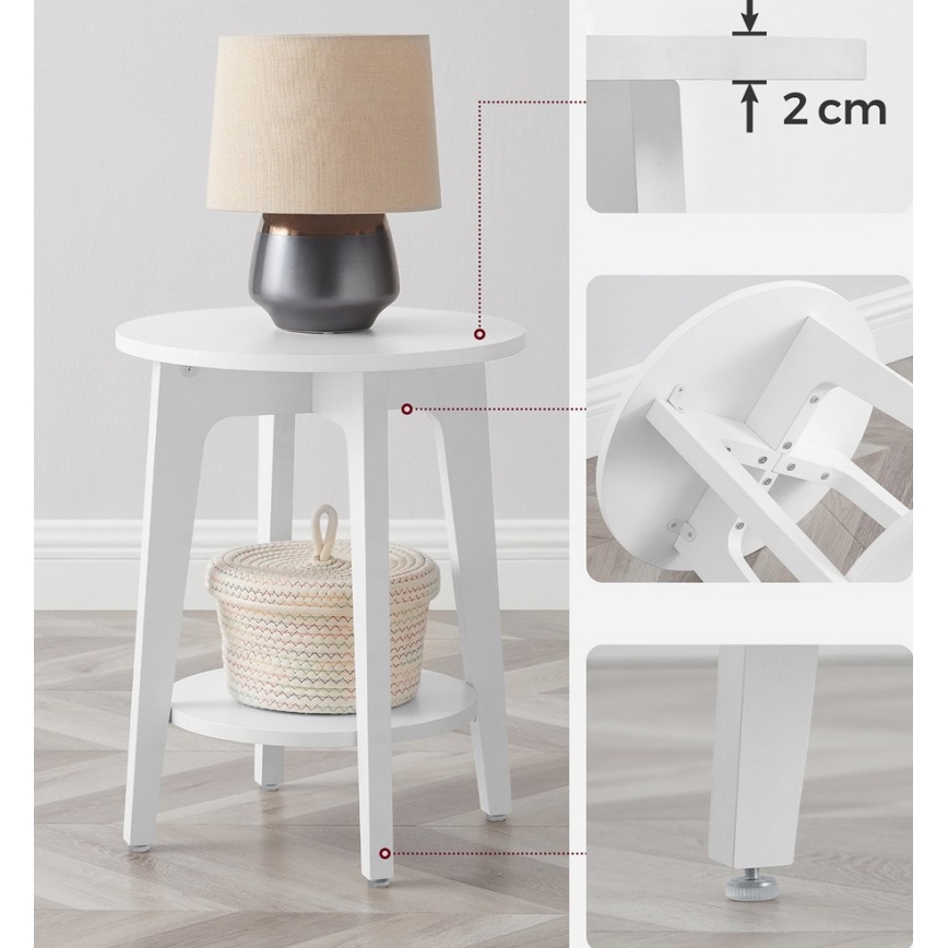 KAEL White Side Table