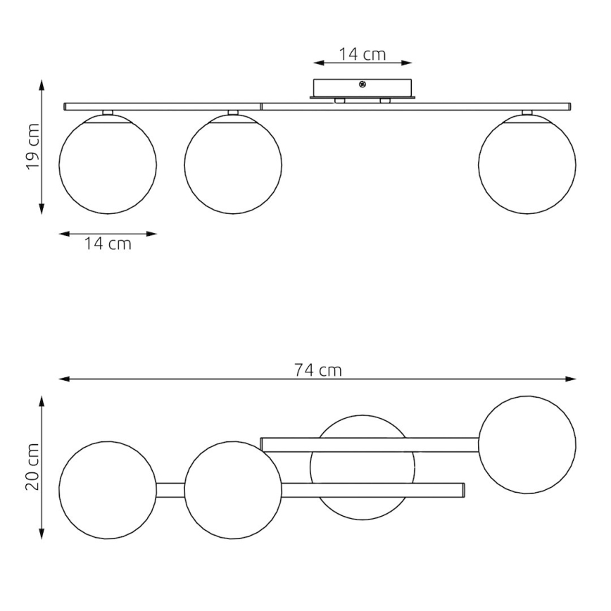 KAIRO Ceiling Light 3xE14/10W/230V beige