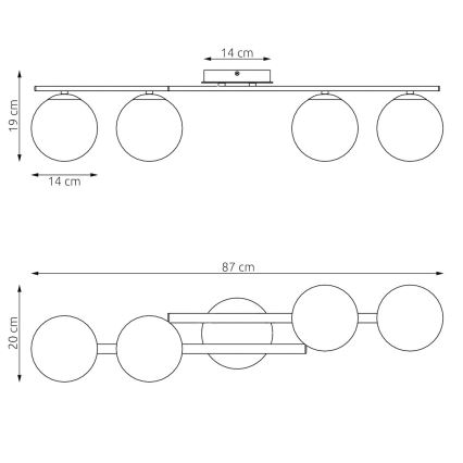 KAIRO Ceiling Light 4xE14/10W/230V Beige