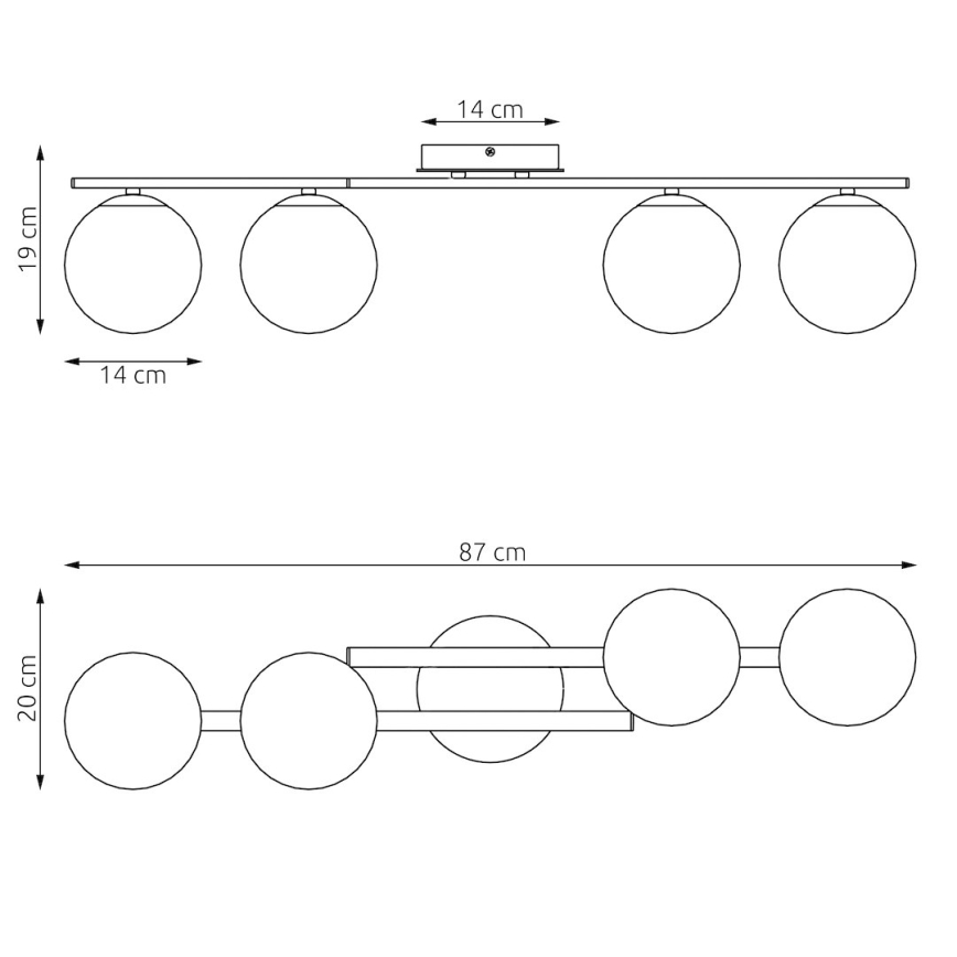 KAIRO Ceiling Light 4xE14/10W/230V Beige