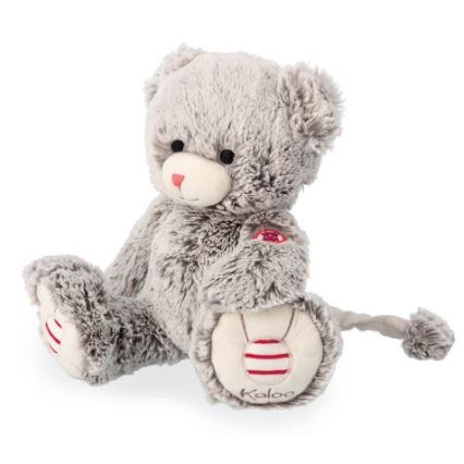Kaloo - Plush toy with melody ROUGE bear