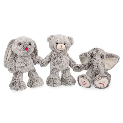 Kaloo - Plush toy with melody ROUGE bear