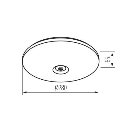 FOGLER LED Ceiling Light with Motion and Dusk Sensor, 12W/230V, Ø 28 cm