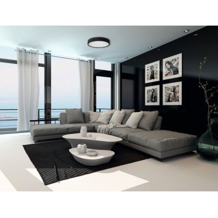 Ceiling light JASMIN 2xE27/20W/230V pine ø 37,5 cm wenge