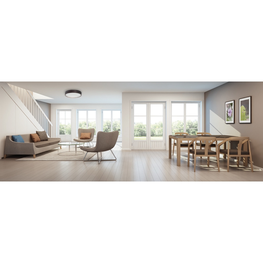 Ceiling light JASMIN 3xE27/20W/230V pine ø 47,5 cm wenge