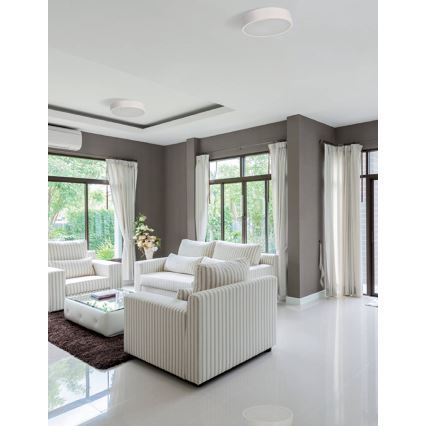Ceiling light JASMIN 2xE27/20W/230V ø 37,5 cm white oak