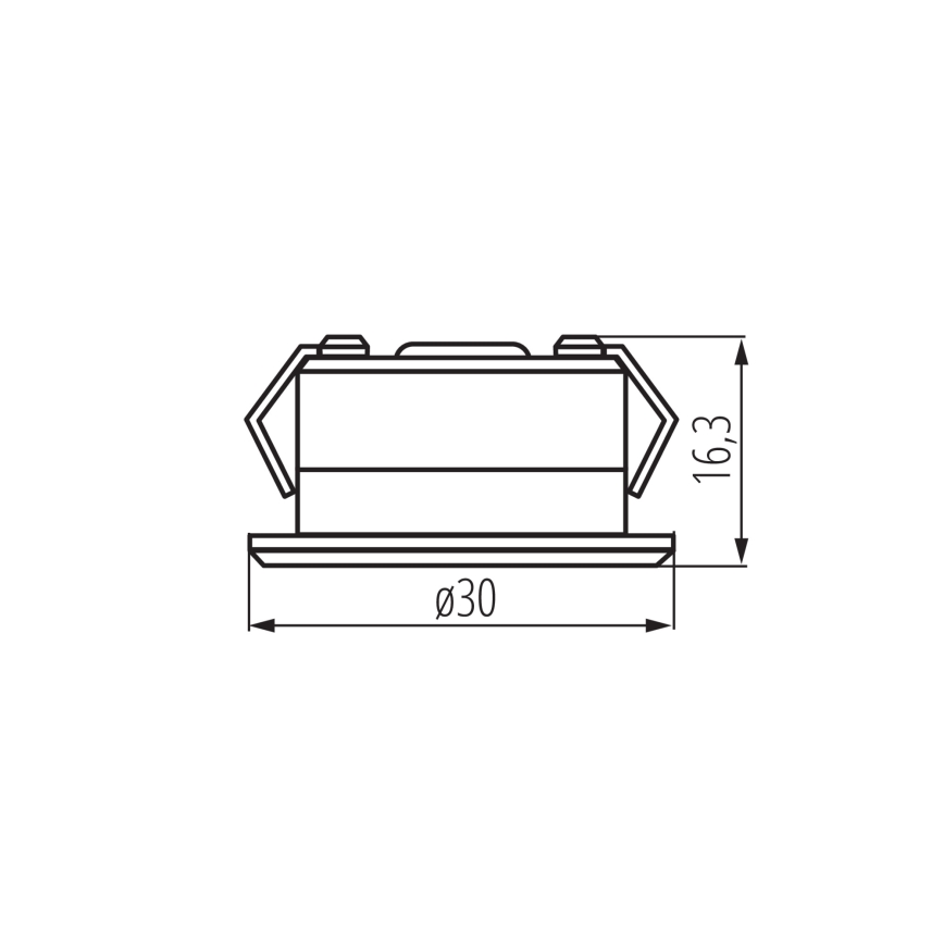 LED Outdoor recessed light IMBER LED/1W/12V 3000K d. 3 cm 40 lm IP65 silver
