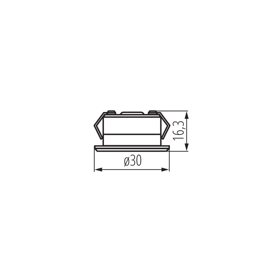 LED Outdoor recessed light IMBER LED/1W/12V 3000K d. 3 cm 40 lm IP65 white