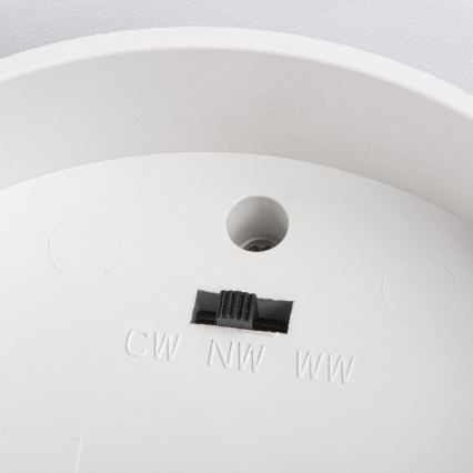 LED Spotlight SONOR LED/12W/230V 3000/4000/5700K + LED/1,5W 2200K dia. 14 cm white