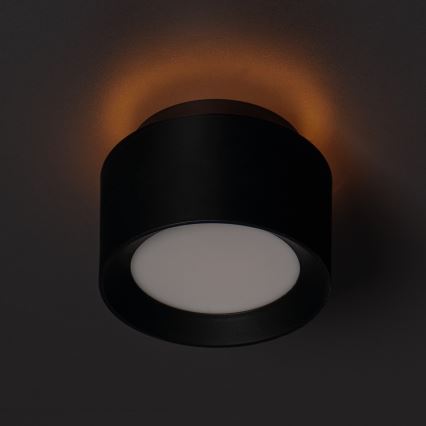 SONOR LED spotlight LED/12W/230V 3000/4000/5700K + LED/1.5W 2200K, Ø 14 cm, black