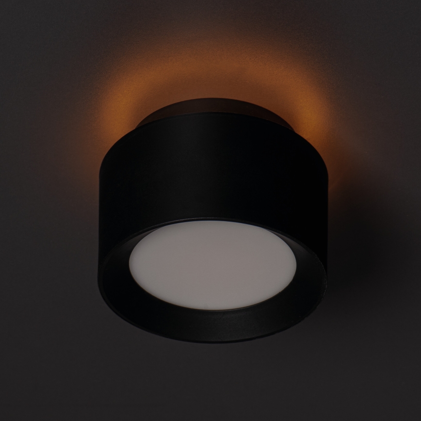 SONOR LED spotlight LED/12W/230V 3000/4000/5700K + LED/1.5W 2200K, Ø 14 cm, black