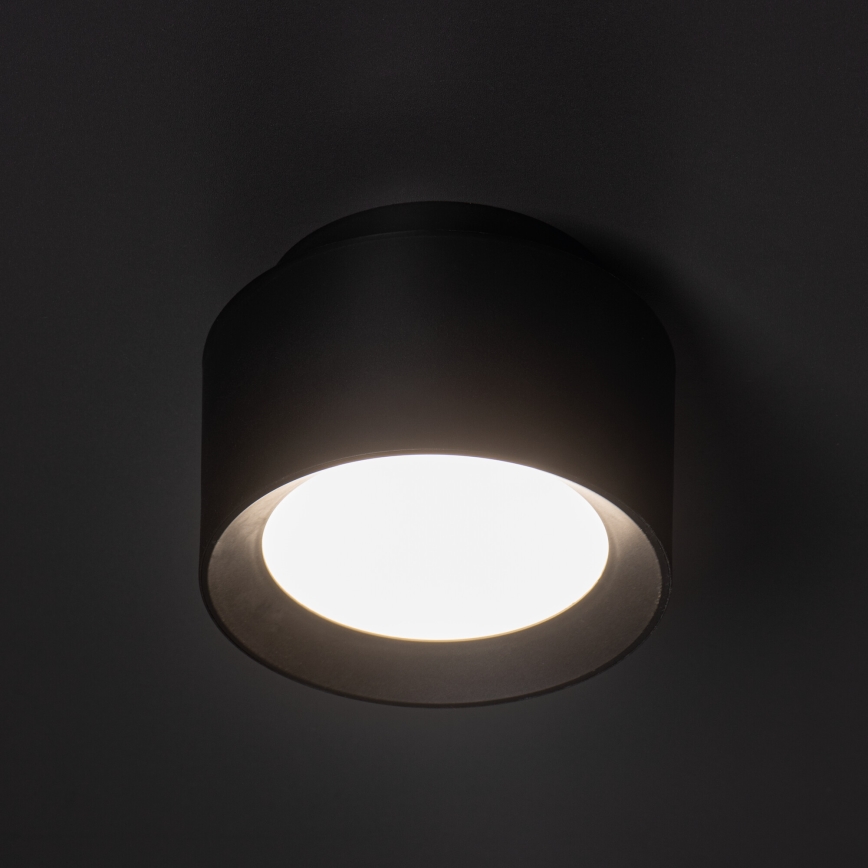 SONOR LED spotlight LED/12W/230V 3000/4000/5700K + LED/1.5W 2200K, Ø 14 cm, black