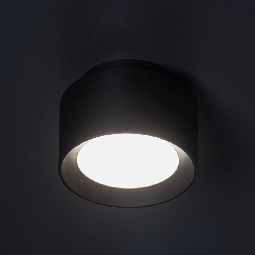 SONOR LED spotlight LED/12W/230V 3000/4000/5700K + LED/1.5W 2200K, Ø 14 cm, black