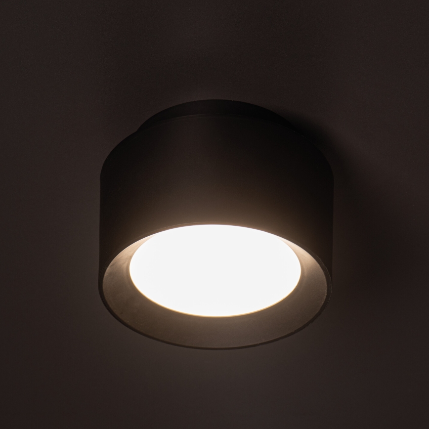 SONOR LED spotlight LED/12W/230V 3000/4000/5700K + LED/1.5W 2200K, Ø 14 cm, black
