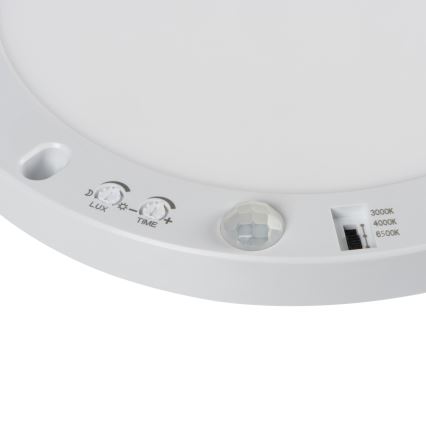 LED Ceiling/recessed light with motion sensor 2in1 ERGA LED/17W/230V 3000/4000/6500K white