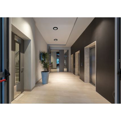 ERGA 2-in-1 LED Ceiling/Recessed Fixture LED/17W/230V 3000/4000/6500K Black