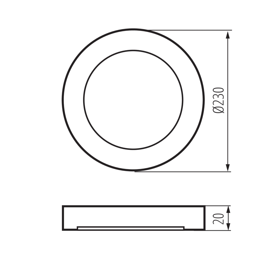 ERGA 2-in-1 LED Ceiling/Recessed Light 17W 230V 3000/4000/6500K White