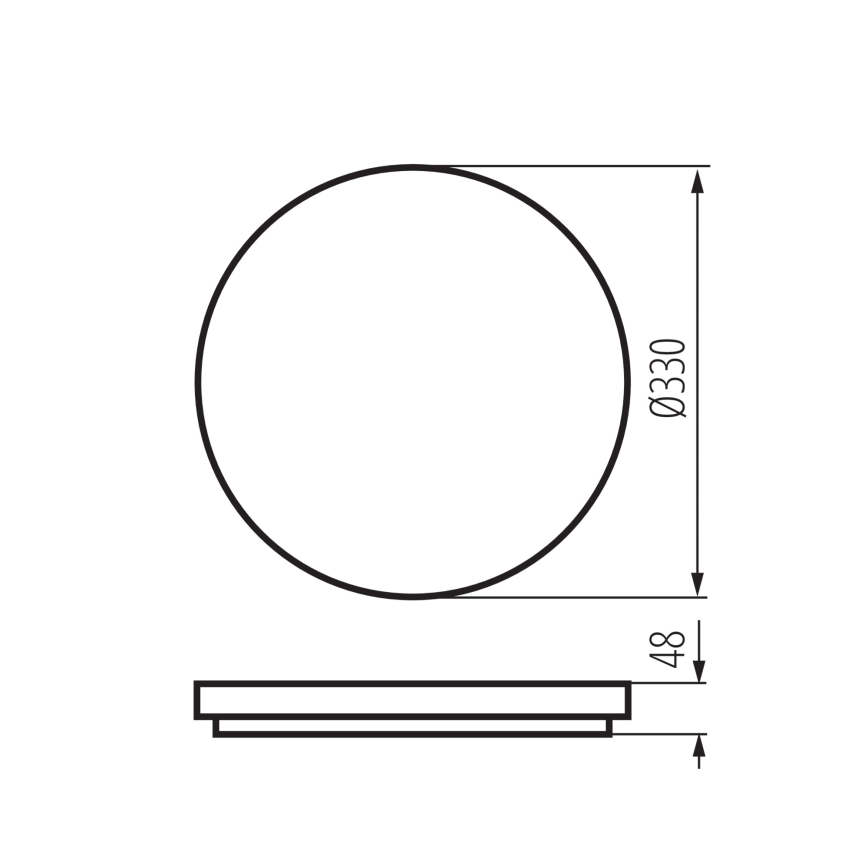 LED Ceiling Light VARSO LED/22/30W/230V 3000/4000/6500K Ø 33 cm IP54