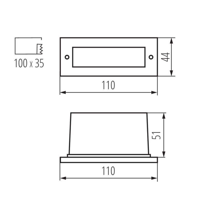 LED Outdoor staircase light LED/0,6W/230V IP54