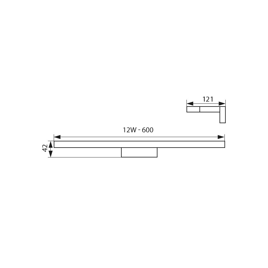 LED Bathroom mirror lighting ASTEN LED/12W/230V IP44 shiny chrome