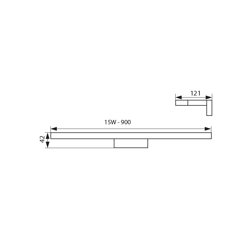 LED Bathroom mirror lighting ASTEN LED/15W/230V IP44 black