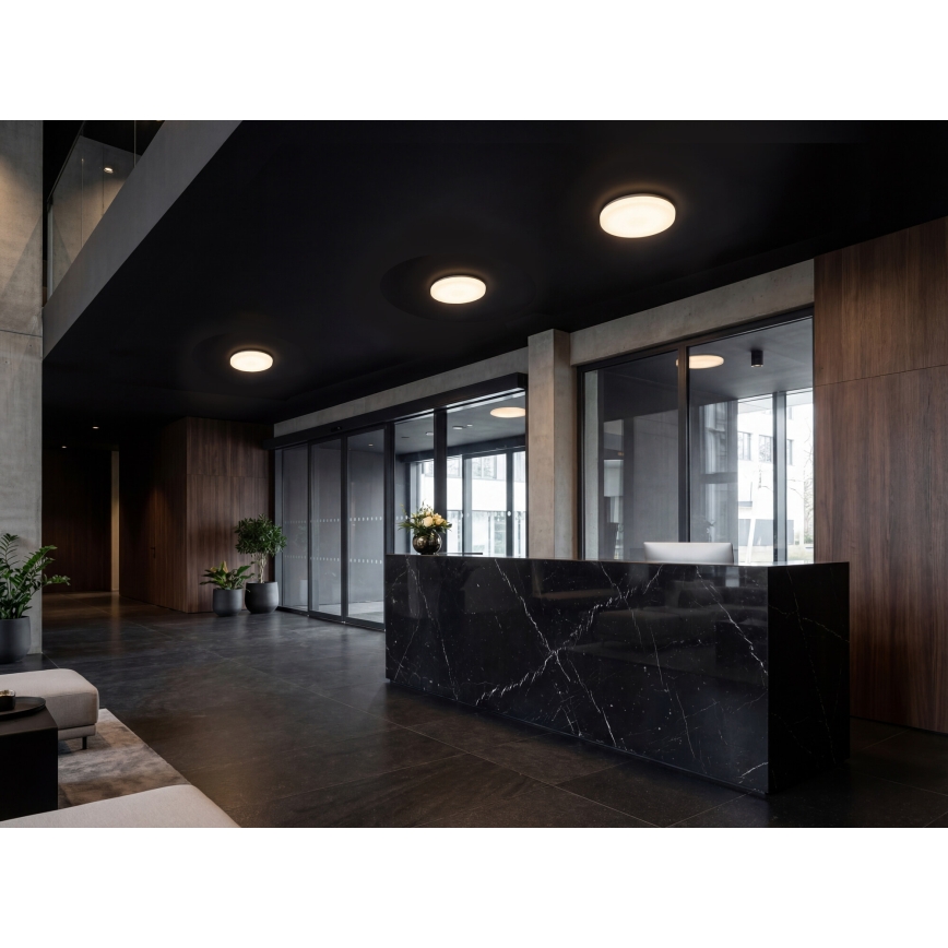 VARSO LED ceiling light with motion and dusk sensor, 22/30W, 230V, 3000/4000/6500K, Ø 33 cm, IP54