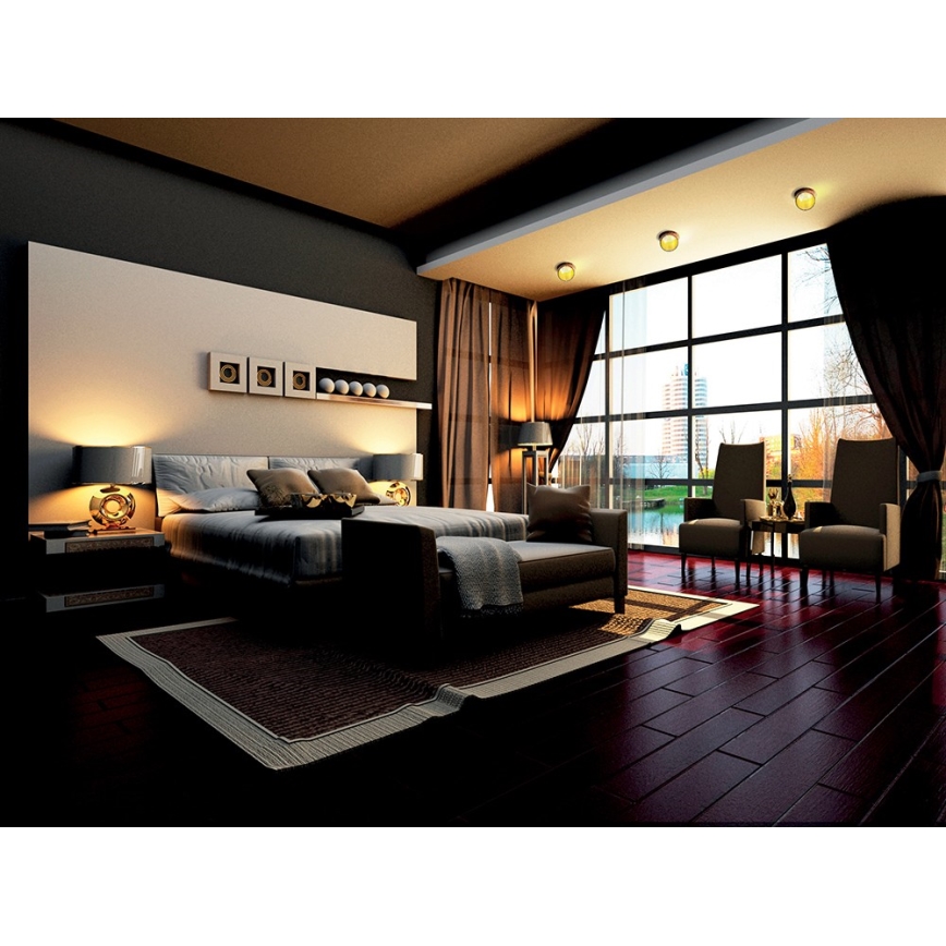 Recessed spotlight SPAG GU10/35W black/gold