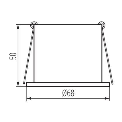 Recessed light SPAG GU10/35W black/gold