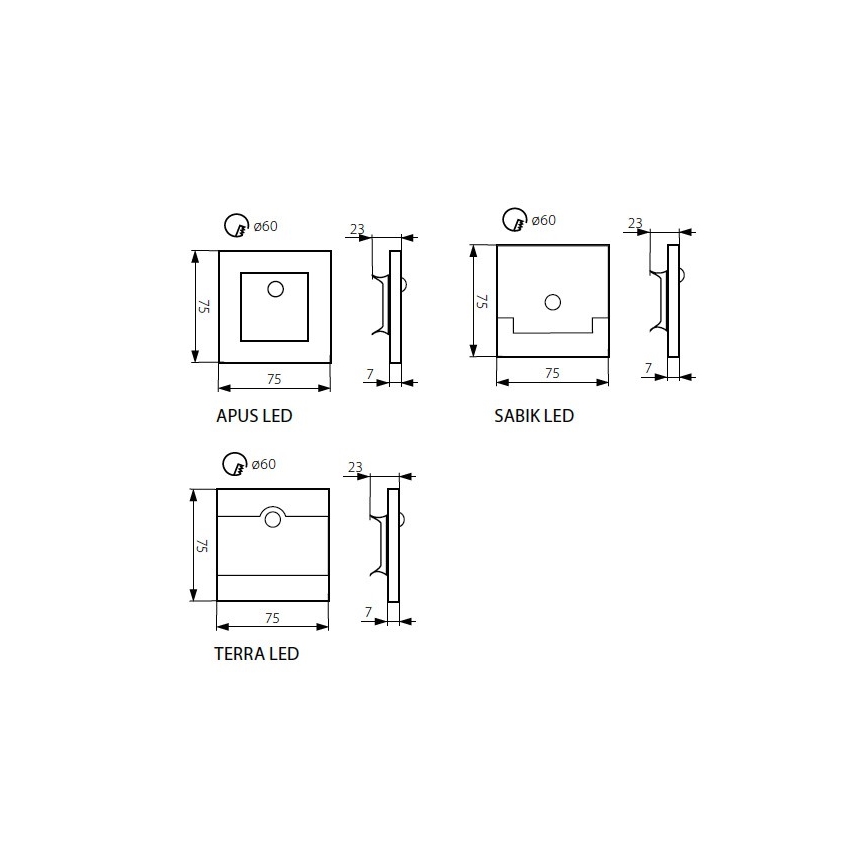 LED Staircase light with sensor APUS LED/0,8W/12V