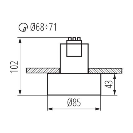 Recessed light MINI RITI 1xGU10/25W/230V white