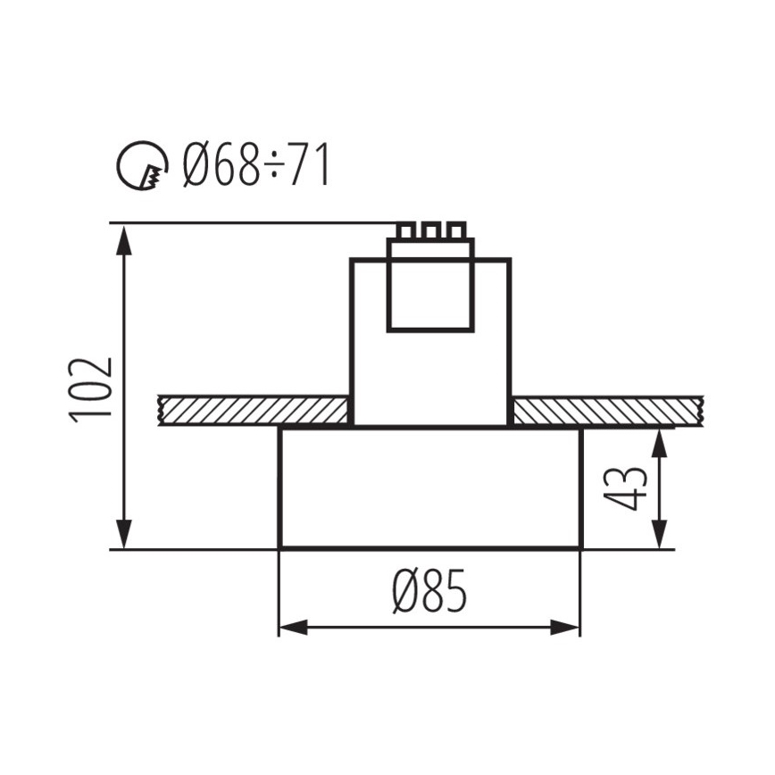 Recessed light MINI RITI 1xGU10/25W/230V white