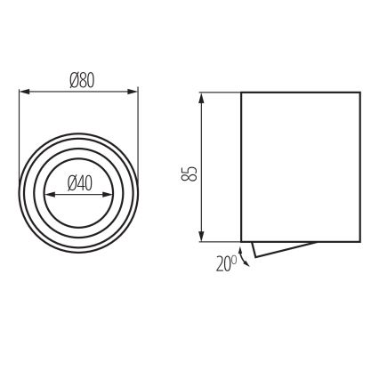 BORD ONE Spotlight 1xGU10/10W/230V White