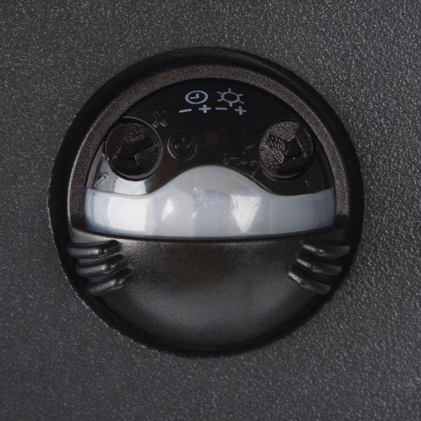 REKA LED Outdoor Wall Light with Motion and Dusk Sensor, 7W, 230V, IP54, Anthracite, Round