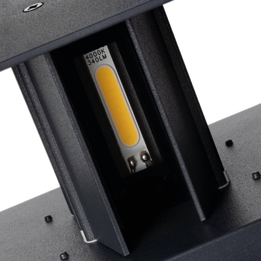 REKA LED Outdoor Wall Light with Motion and Dusk Sensor, 7W, 230V, IP54, Anthracite, Round