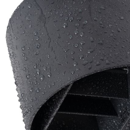 REKA LED Outdoor Wall Light with Motion and Dusk Sensor, 7W, 230V, IP54, Anthracite, Round