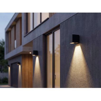 LED Solar Wall Light with Sensor REKA LED/3W/3,7V 1800 mAh 3000/4000/6500K IP65 Black