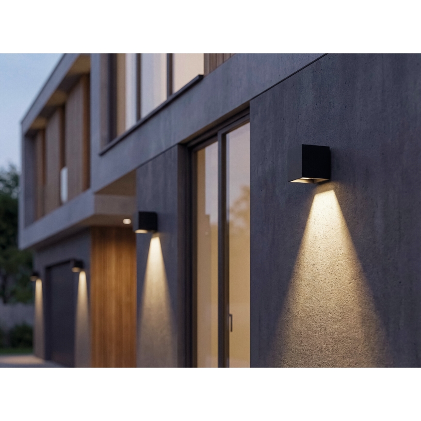 LED Solar Wall Light with Sensor REKA LED/3W/3,7V 1800 mAh 3000/4000/6500K IP65 Black
