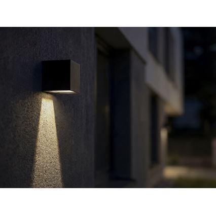 LED Solar Wall Light with Sensor REKA LED/3W/3,7V 1800 mAh 3000/4000/6500K IP65 Black