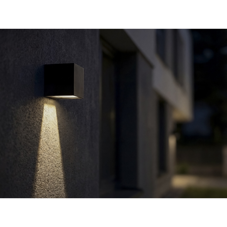 LED Solar Wall Light with Sensor REKA LED/3W/3,7V 1800 mAh 3000/4000/6500K IP65 Black