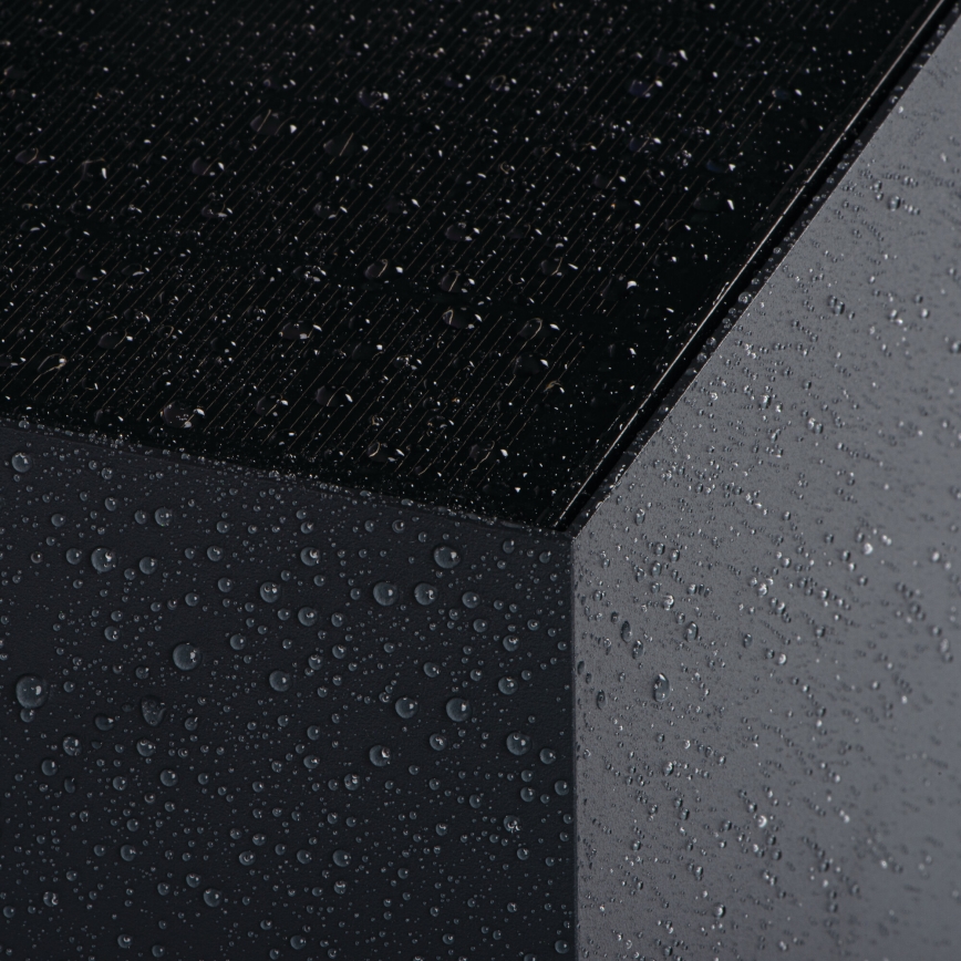 LED Solar Wall Light with Sensor REKA LED/3W/3,7V 1800 mAh 3000/4000/6500K IP65 Black