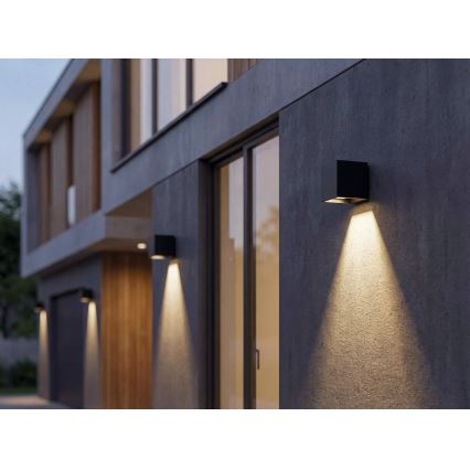 REKA LED Solar Wall Light with Sensor, 6W / 3.7V, 1800 mAh, 3000/4000/6500 K, IP65, Black