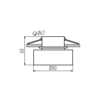 Recessed spotlight GOVIK GU10/10W black/gold