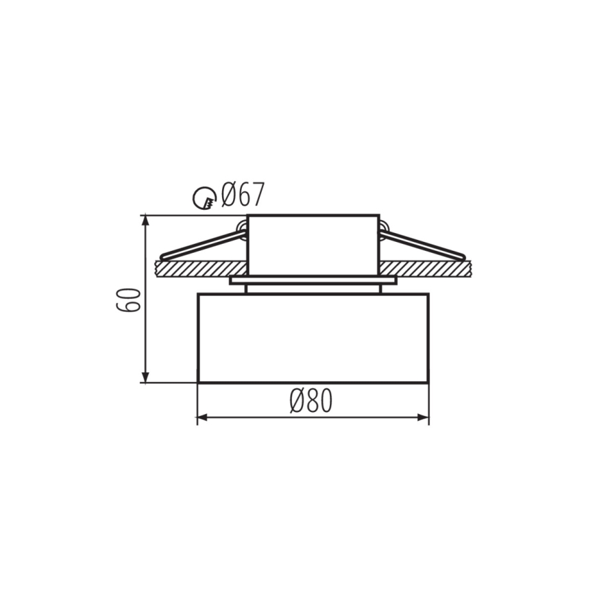 Recessed spotlight GOVIK GU10/10W black/gold