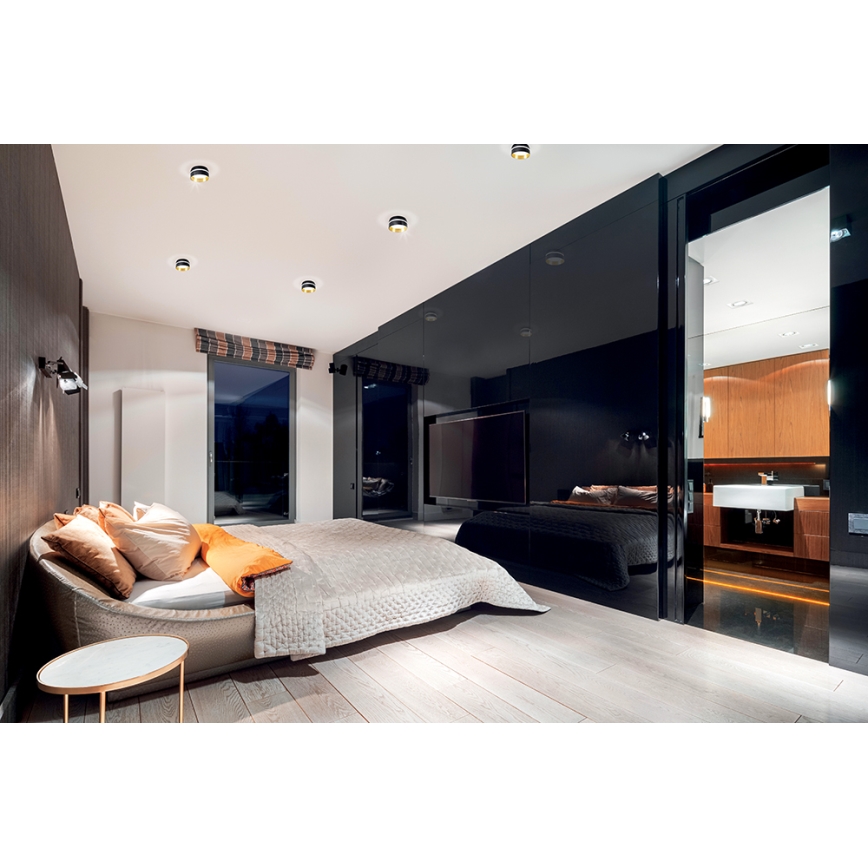 Recessed spotlight GOVIK GU10/10W black/gold