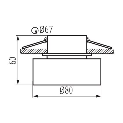 Recessed spotlight GOVIK GU10/10W white