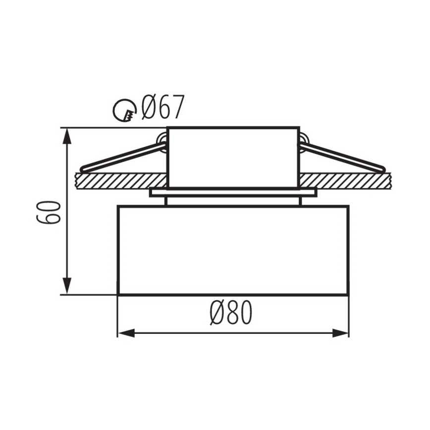 Recessed spotlight GOVIK GU10/10W white