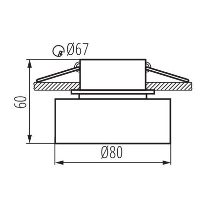 Recessed spotlight GOVIK GU10/10W black