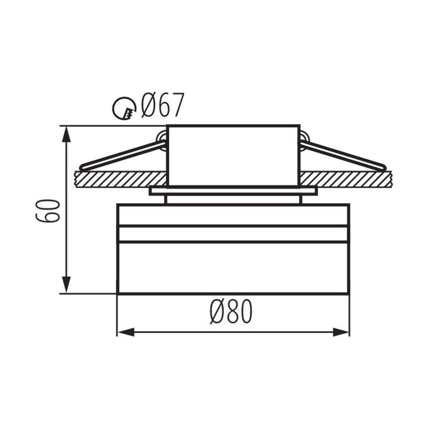 Recessed spotlight GOVIK GU10/10W black