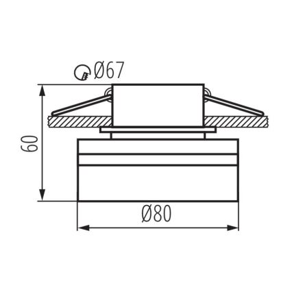 Recessed spotlight GOVIK GU10/10W white