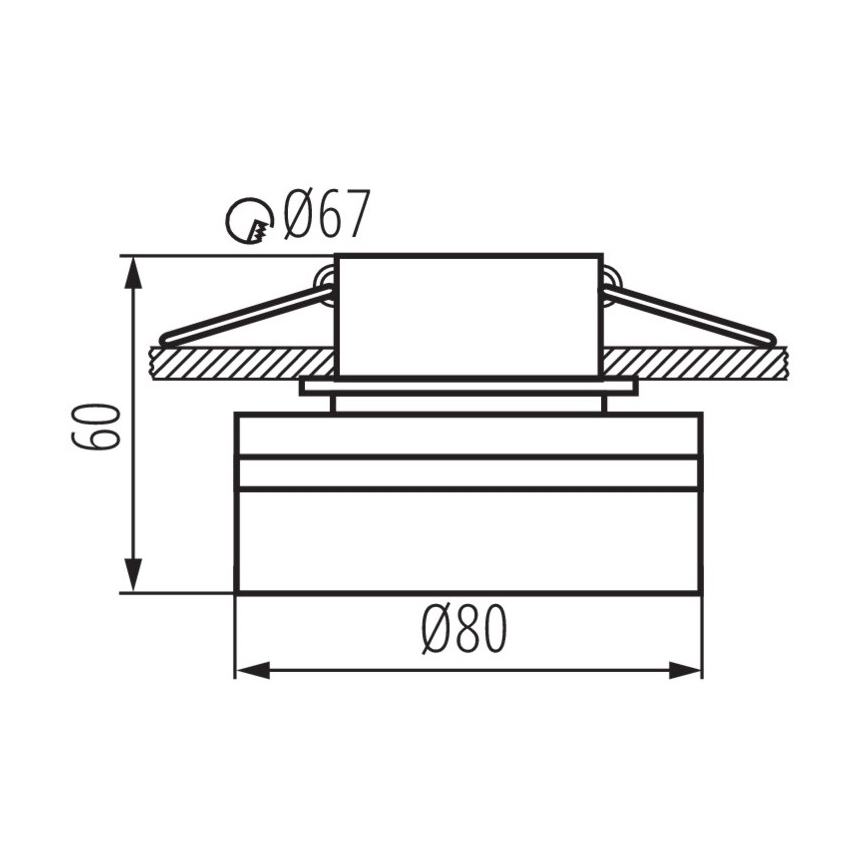 Recessed spotlight GOVIK GU10/10W white